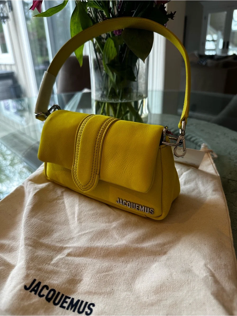 New with Tag! $995 Authentic Jacquemus Sunburst Yellow Small Crossbody Bag - Picture 4 of 16
